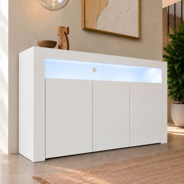 Sideboard Modell Aker - Weiß matt