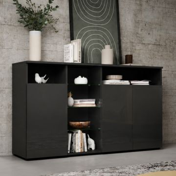 Sideboard Modell Clark L - Schwarz