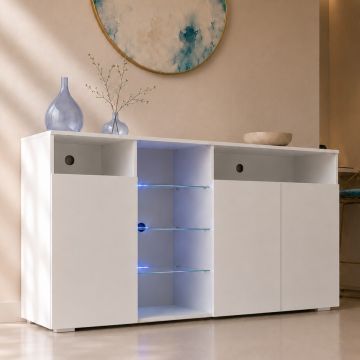 Sideboard Modell Clark L - Weiß
