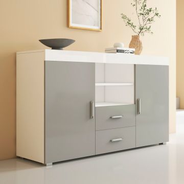 Sideboard Modell Roque - Weiß und Grau