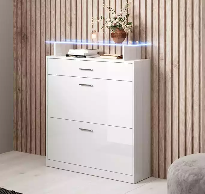 Schuhschrank Paola - Weiß